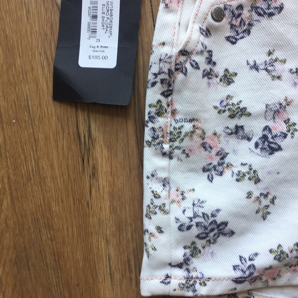 NWT RAG & BONE Ellie Floral print Denim Shorts - Picture 12 of 16